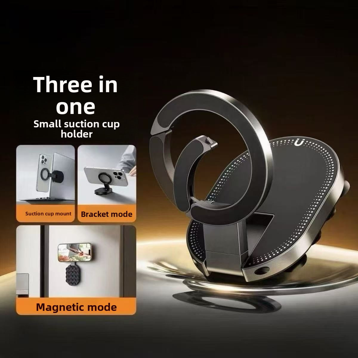 Magnetic Phone Holder Magsafe Foldable 3-in-1 Universal Mount with Built-in carabiner